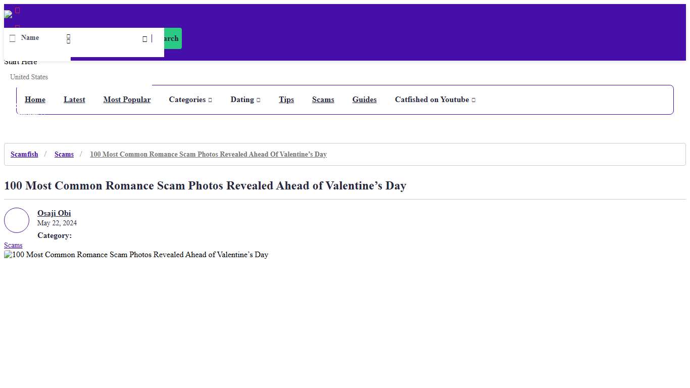 100 Most Common Romance Scam Photos Revealed Ahead of Valentine’s Day -